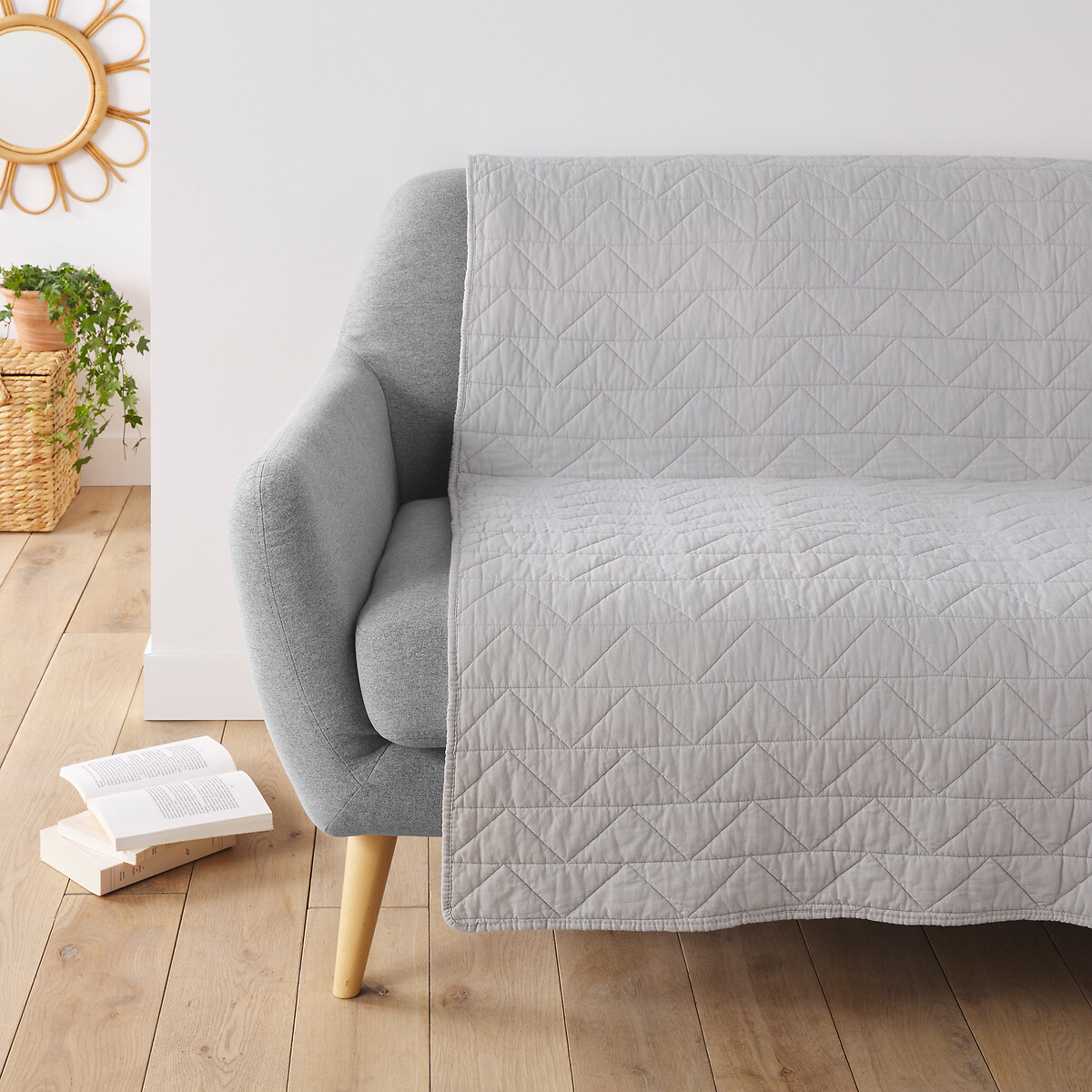 LA REDOUTE INTERIEURS<br>Boutis acolchoados em algodão Cenário Zig Zag