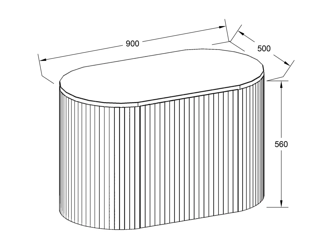 Meuble de salle de bain suspendu en teck avec vasque ronde - 90 cm - TOWARI