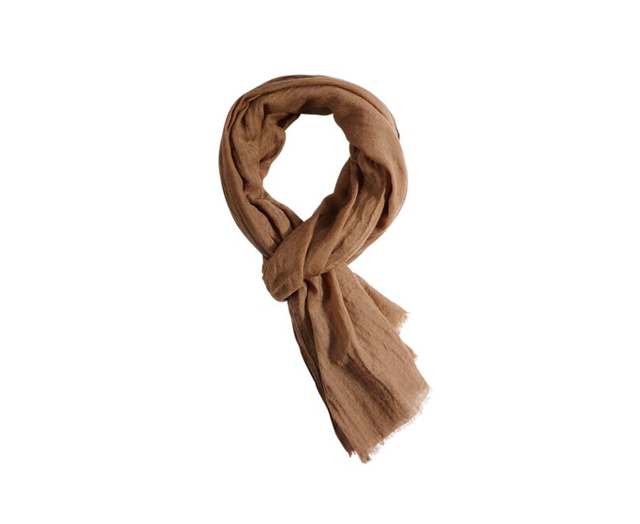 Echarpe Fine en Laine et Soie Camel