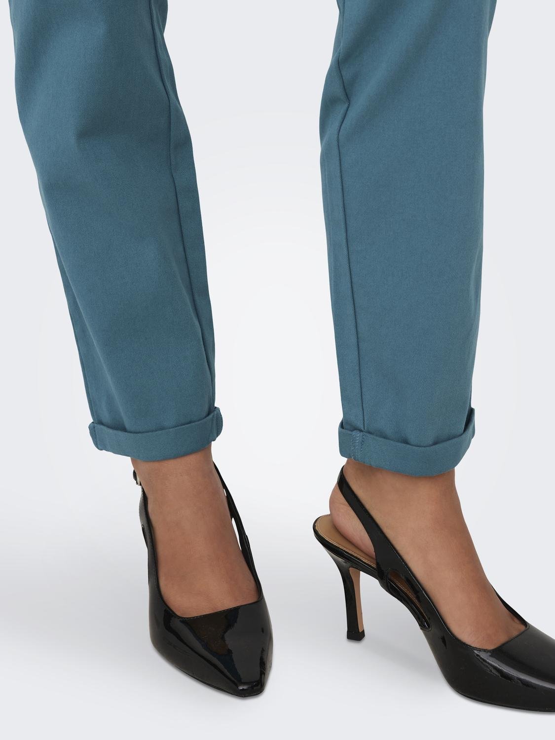 ONLBIANA-MAREE Mittlere Taille Slim Fit Chino Hose Storm Blue