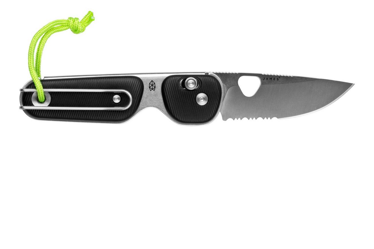 The James Brand The Redstone Black, Stainless Serrated KN118166-01 zakmes
