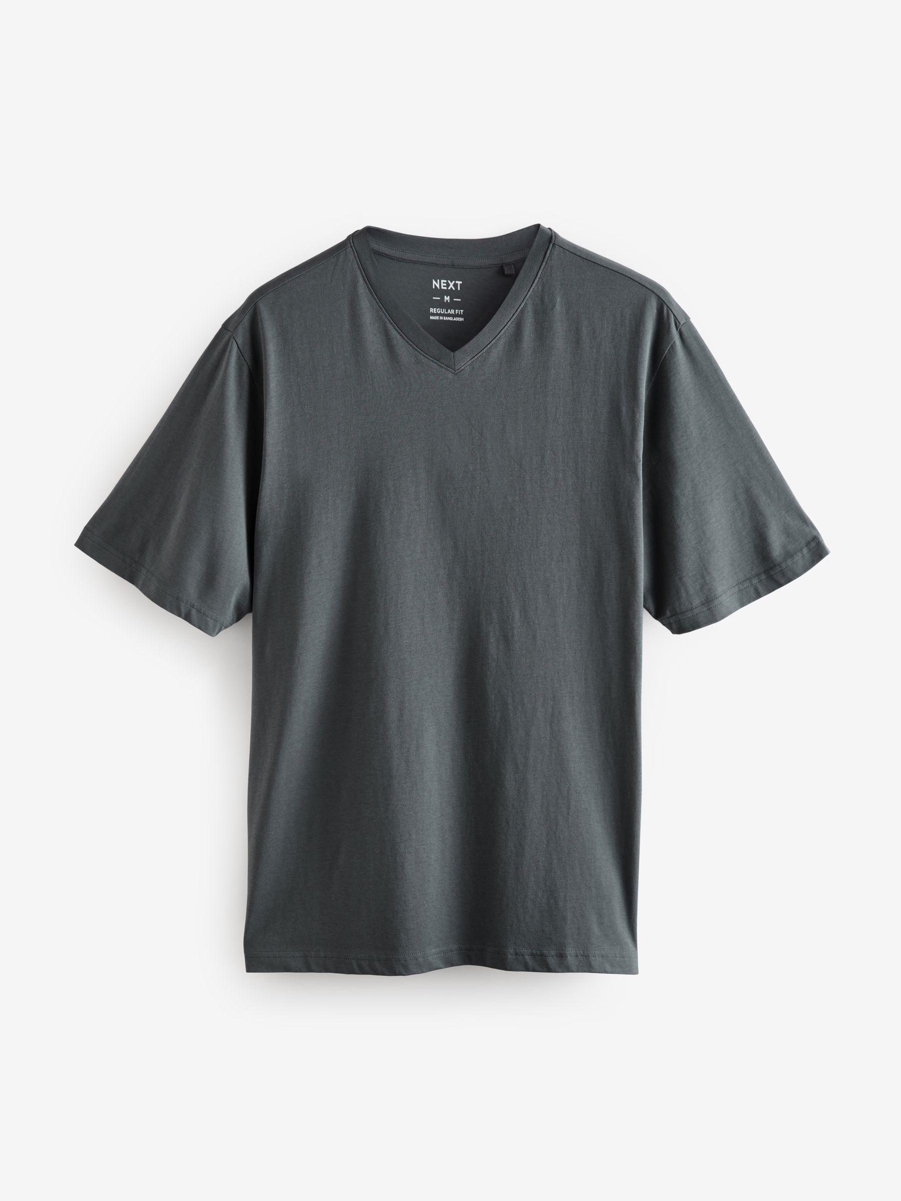 Zwart/Wit/Blauw/Grijs - Essentiële T-shirts met V-hals van 100% katoen verpakking van 6