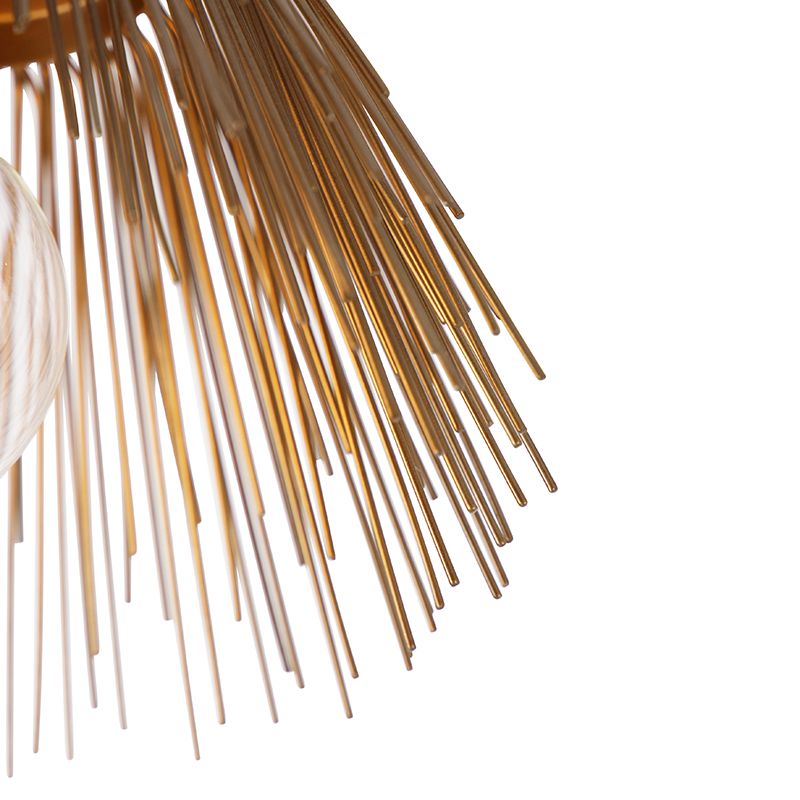 Art Deco plafondlamp goud met lichteffect - Broom