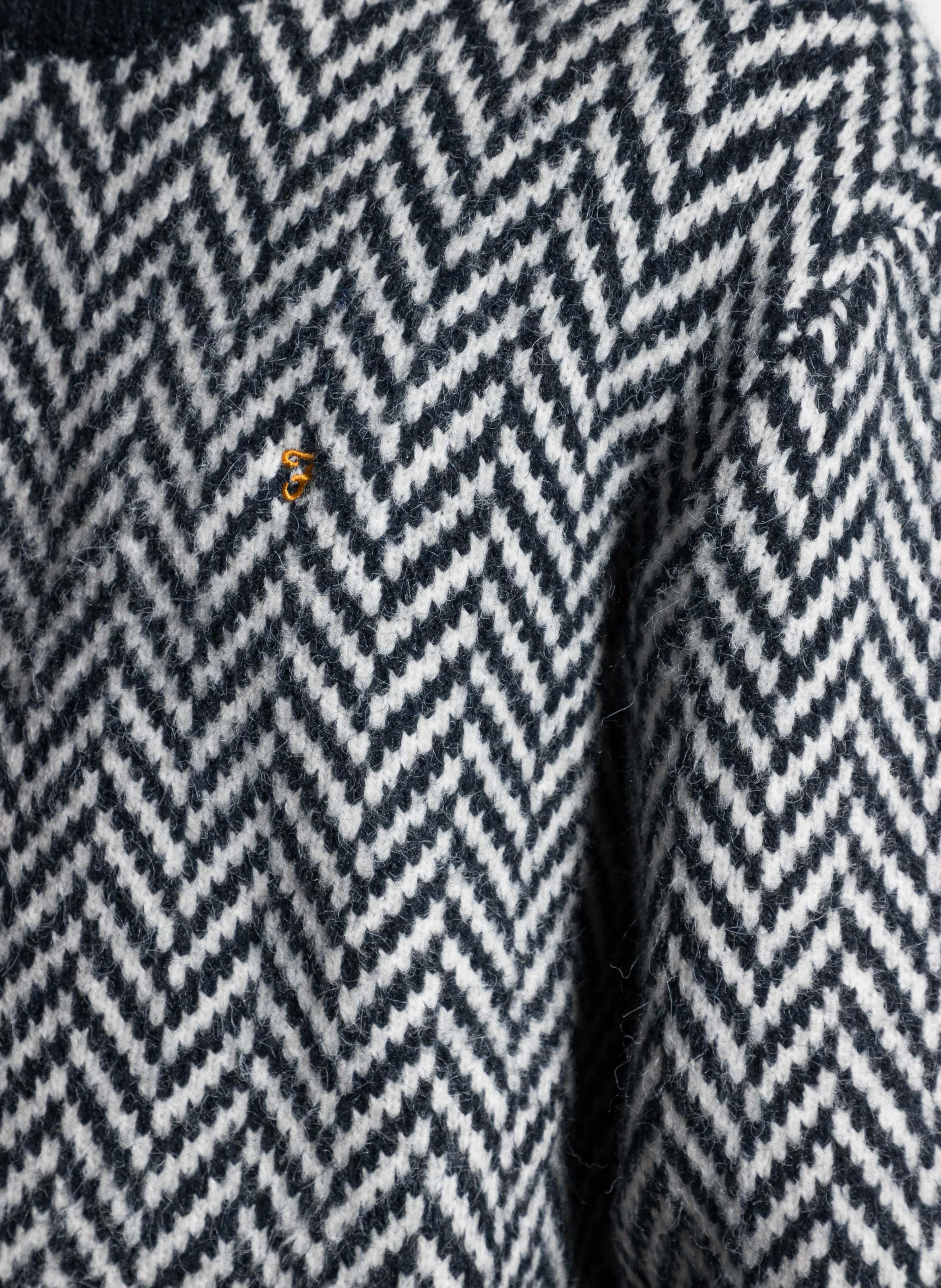 ATHENS HERRINGBONE - Pull ample imprimé | Bleu