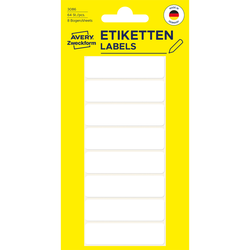 Avery Zweckform Vielzwecketiketten, 3086, 50 x 14 mm, weiss