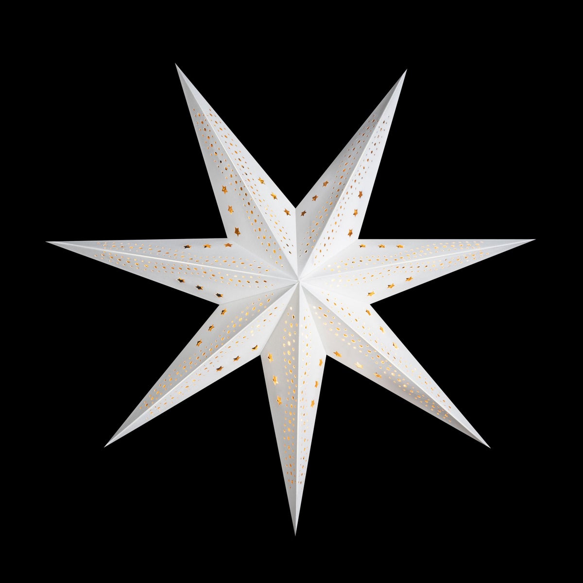 Sterntaler Decoratieve Ster | Papieren Kerstster | Fluweel | Gevouwen Ster | 75cm | Binnen | Gloeilamp | Stekker