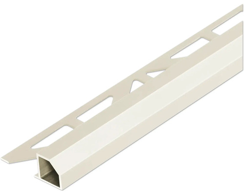 Dural Duraplus Diamond eindprofiel, 10 mm dik, 250 cm lang, gepoedercoat aluminium, zandfinish
