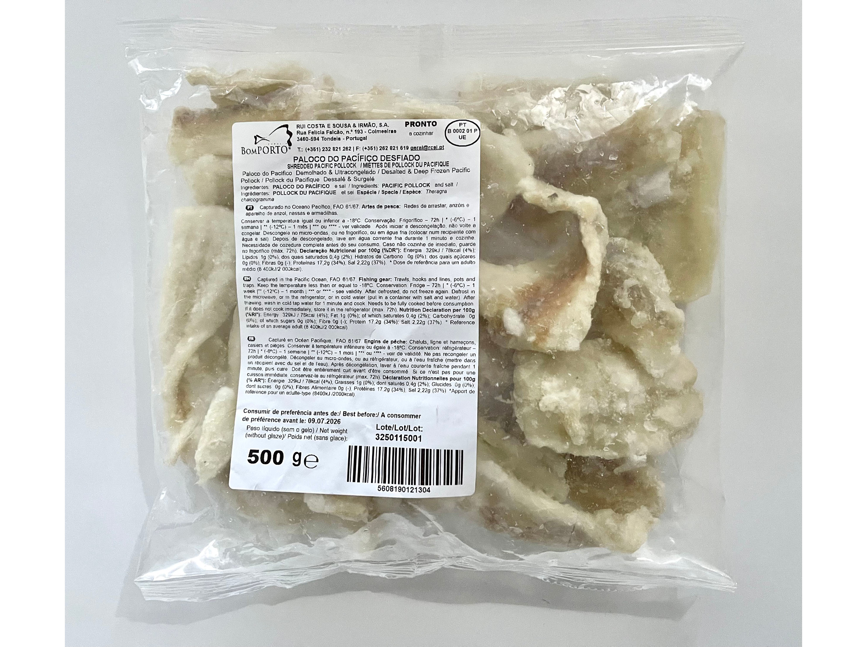 PALOCO BOMPORTO PACÍFICO DESFIADO 500G #