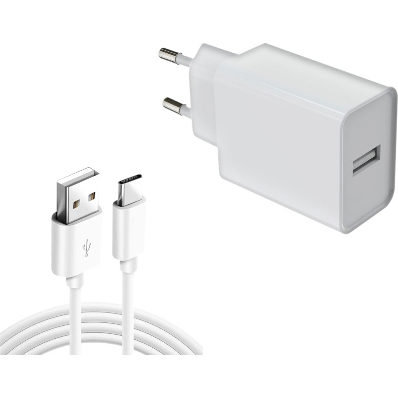DLH 12W USB-A CHARGER 1M LIGHTNING CABLE Tablette, téléphone Blanc Secteur Intérieure