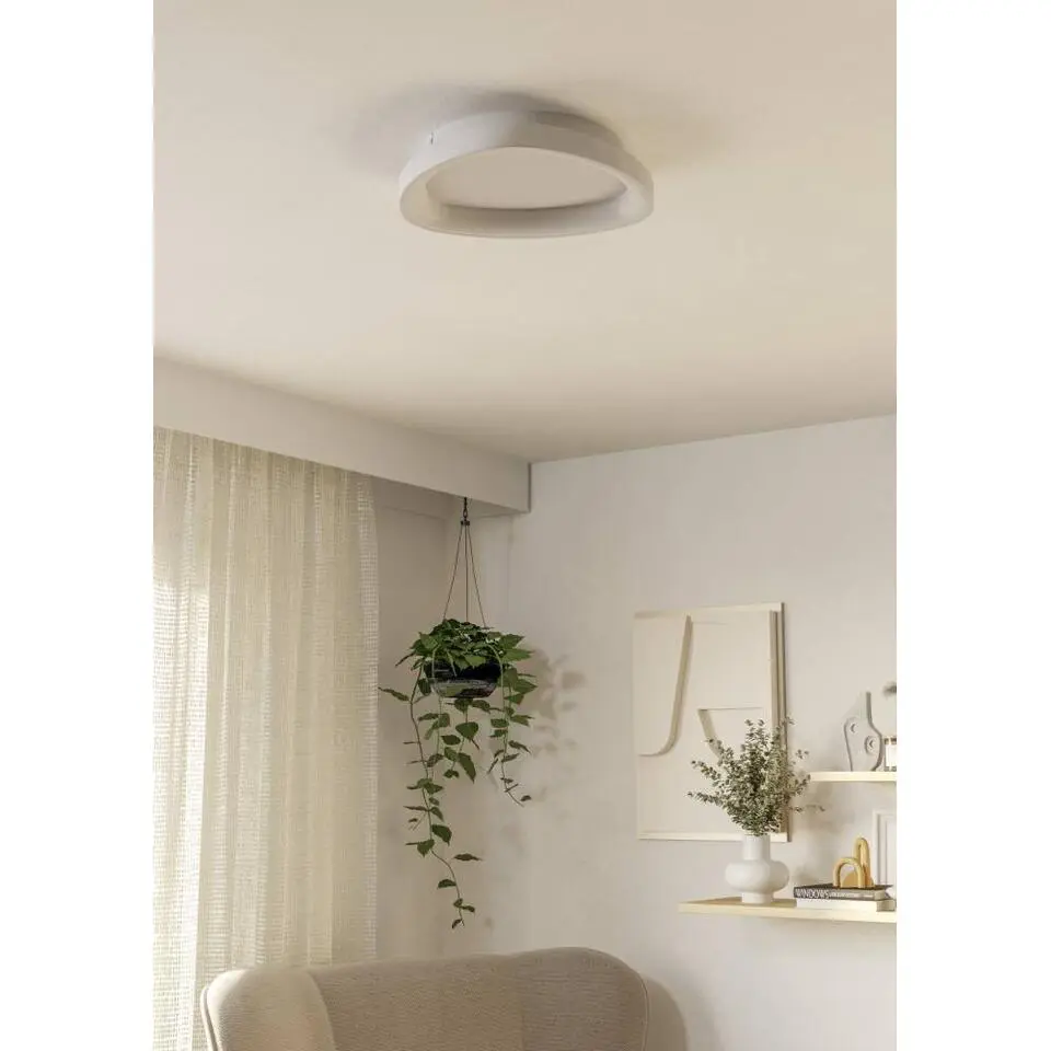 EGLO Loretello Plafonnière - LED - Kunststof/Staal - Wit