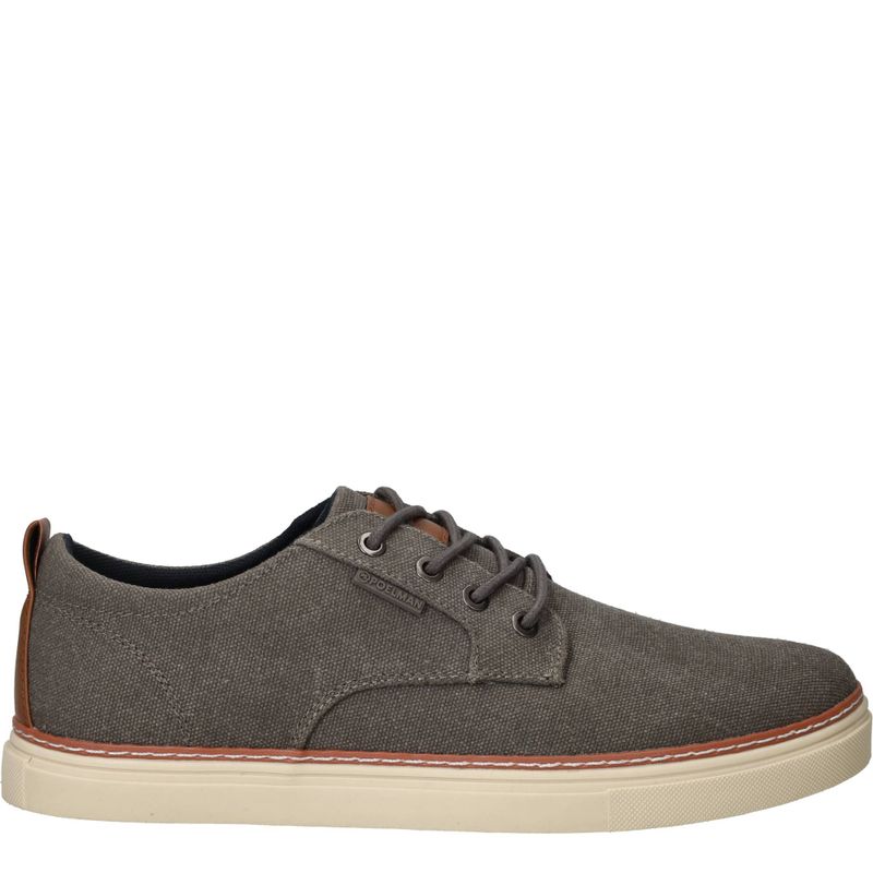 PS Poelman Canvas Veterschoenen Grijs Heren