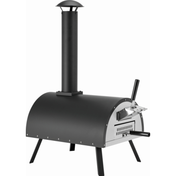 Jamestown Franky Pizza Oven metaal zwart 83 x 41 x 81 cm