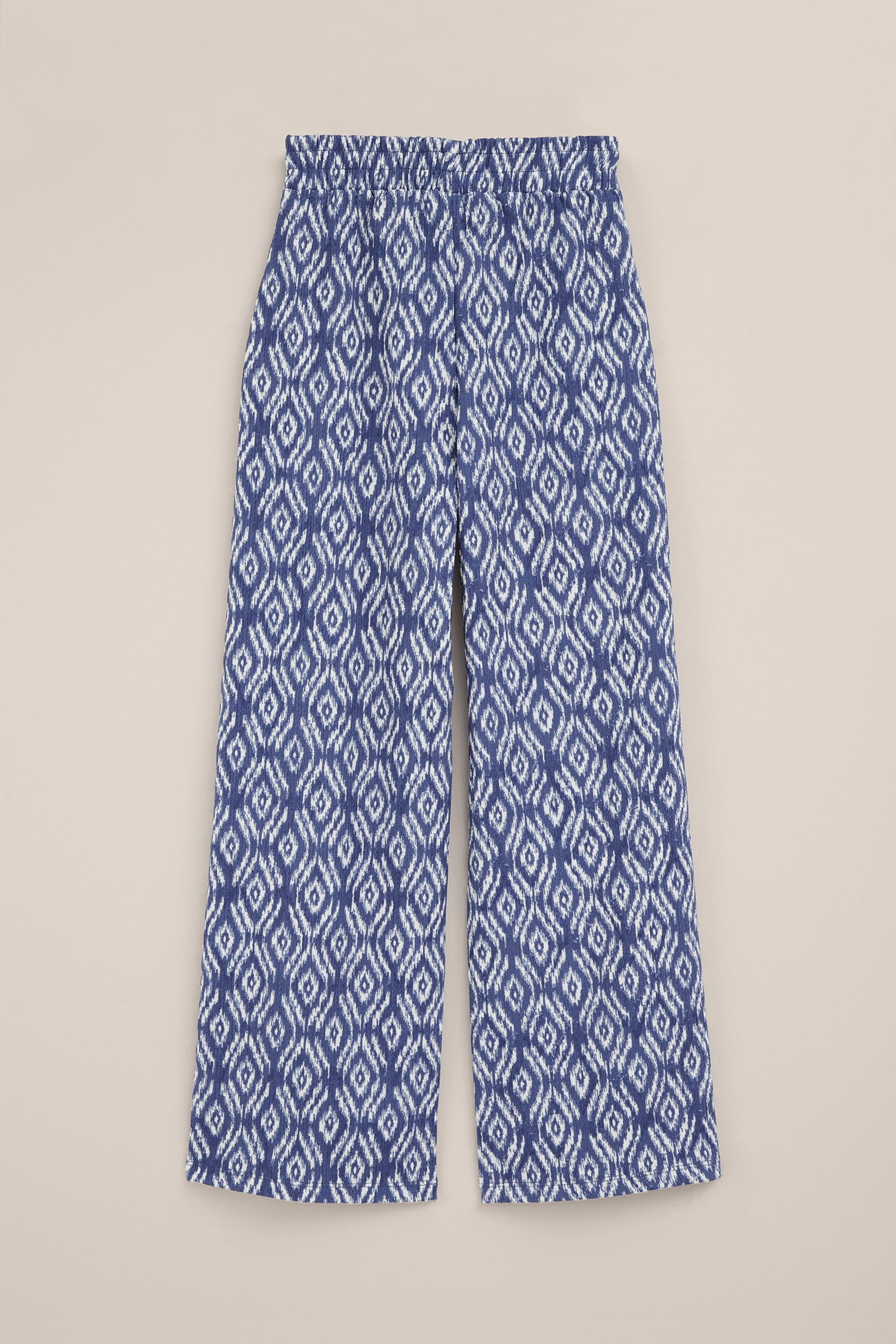 Meisjes straight fit broek met dessin WE Fashion Lichtblauw