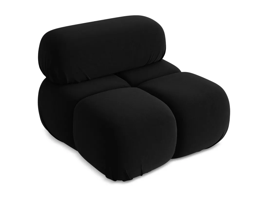 Fauteuil en Samt - noir - LOKUA