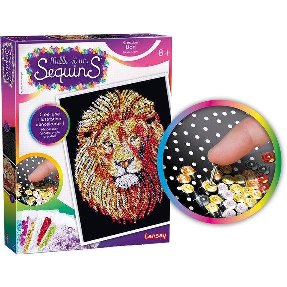 Coffret créatif mille et un sequins lion