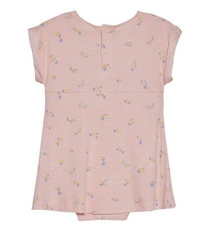 Minymo Bodykleid - Rib - Bambus - Peach Peitsche