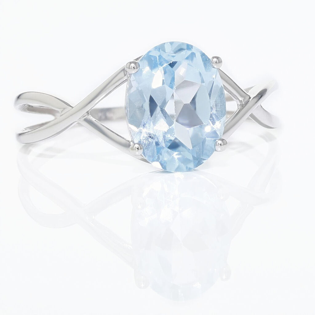 Bague Solitaire Armaelle Or Blanc Topaze