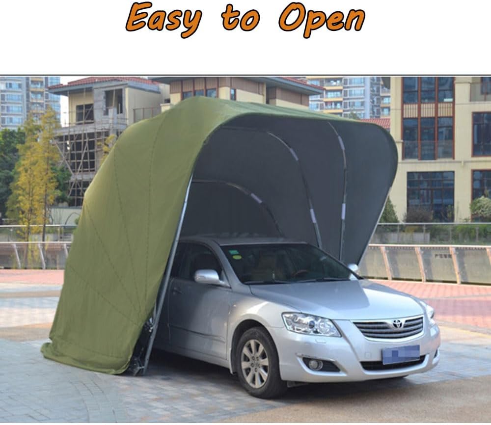 EDelstahl Carport faltbare einziehbare Automarkise halbautomatik dauerhafter Unterstand mobile faltgarage 5,5Meter * breite 2,3 * höhe 2,5 Meter