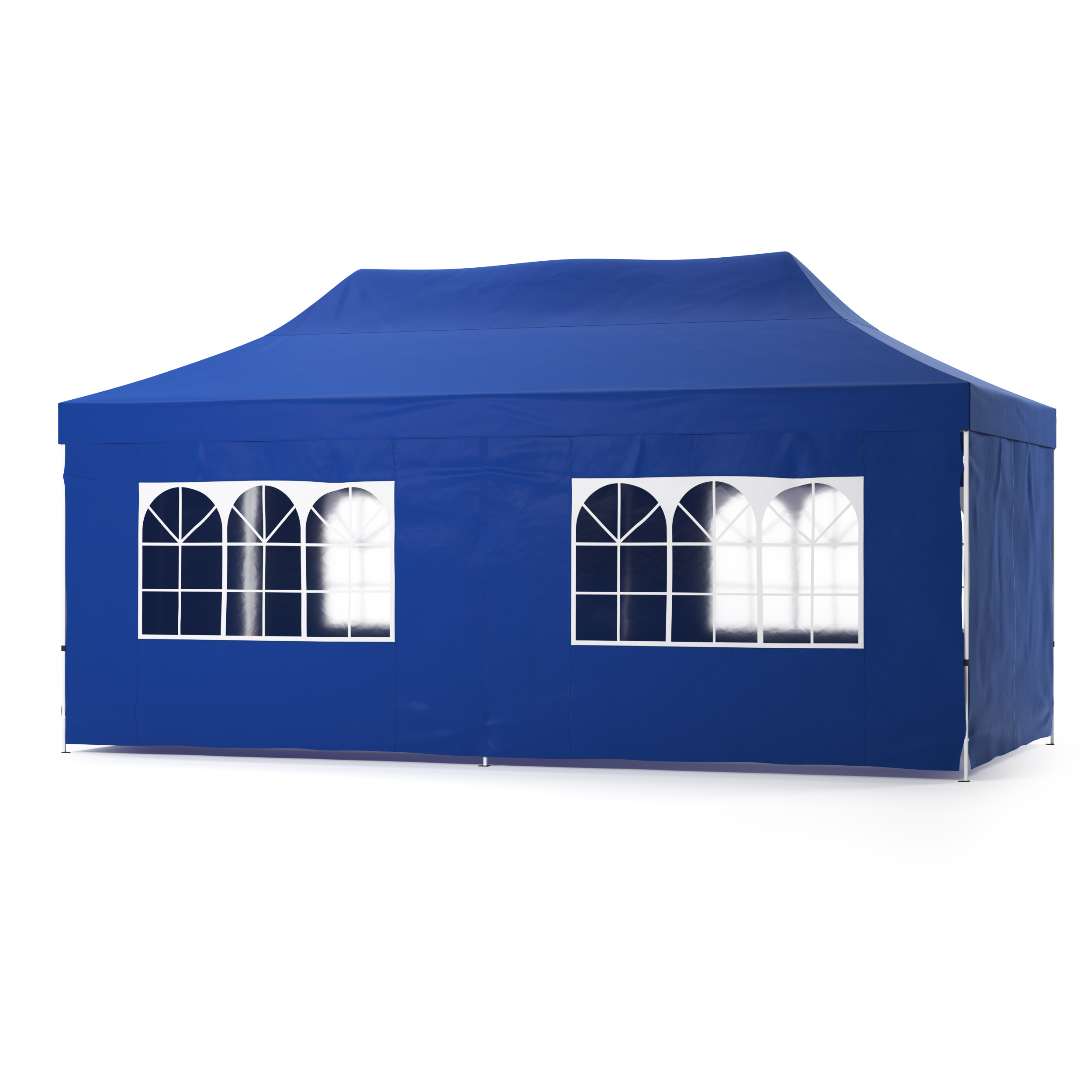 Faltpavillon DINA 6 x 3 m blau inkl. 4 Seitenwände