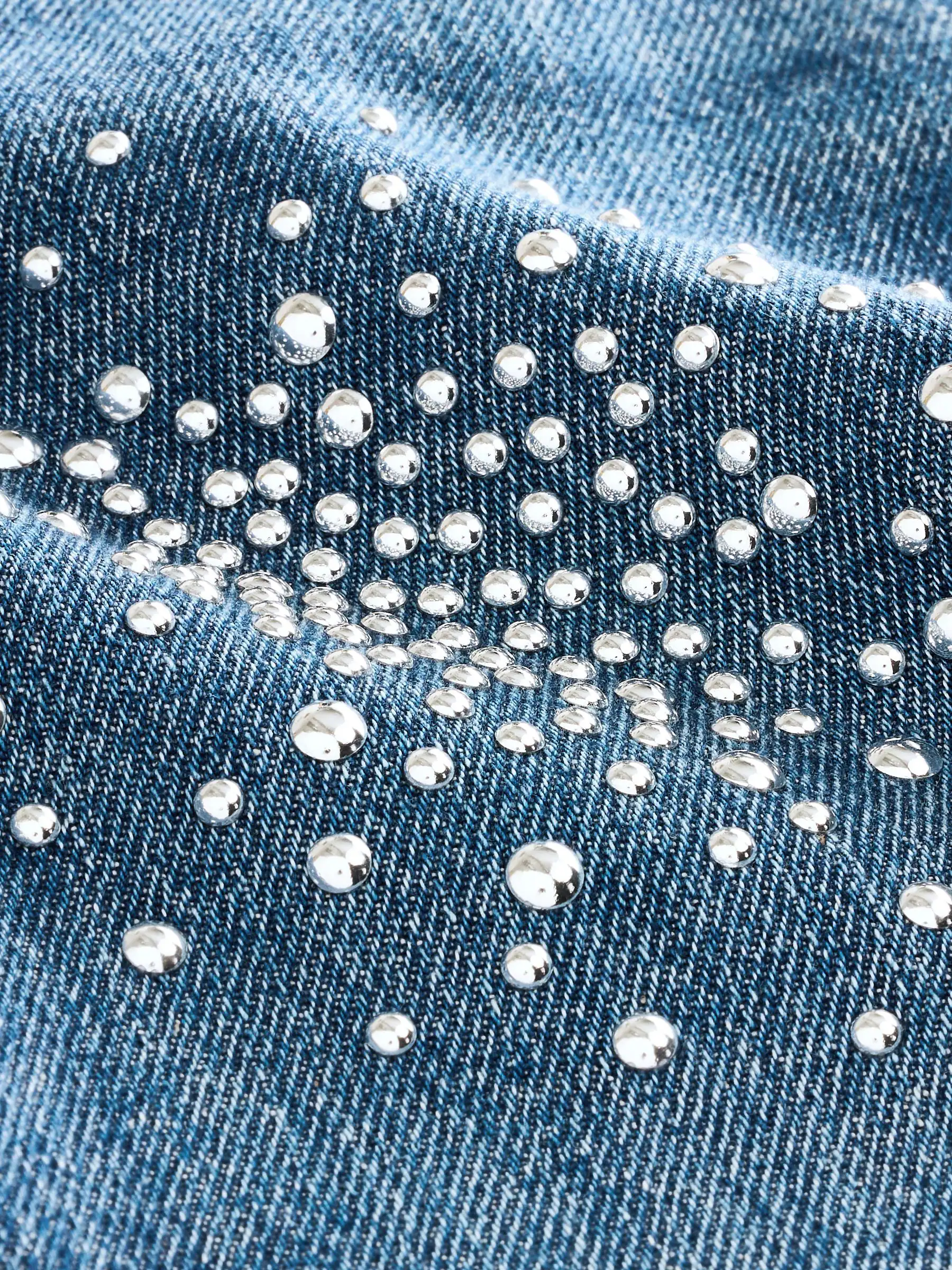 Normaal blauw - Wide Floral Print Embellished Jeans (3-16yrs)