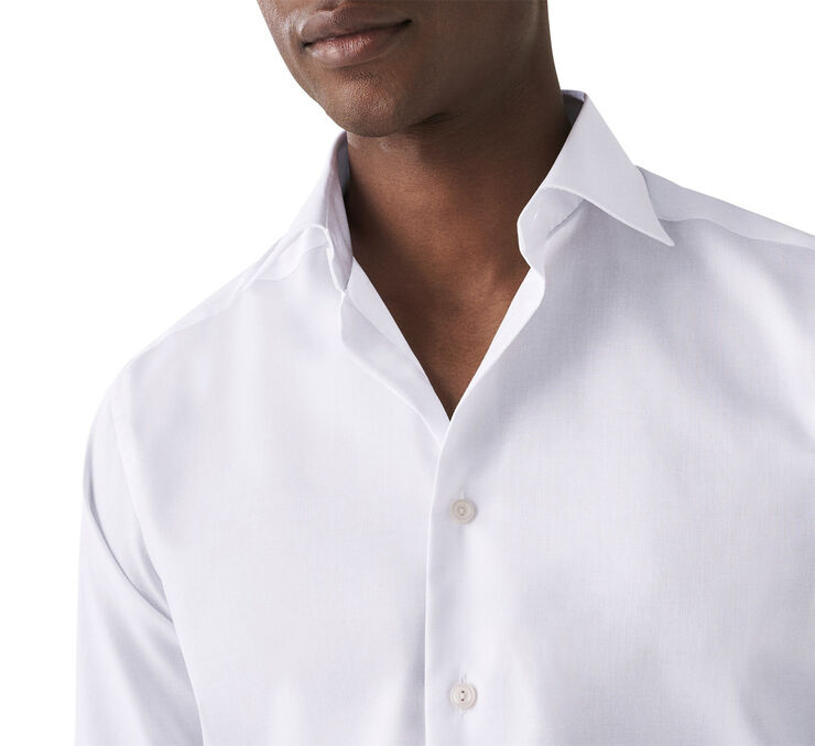 ETON White Signature Twill Shirt - Contemporary Fit Hvid