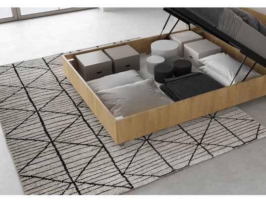 ITYHOME - Lit coffre nuamo 140x200 chêne nature