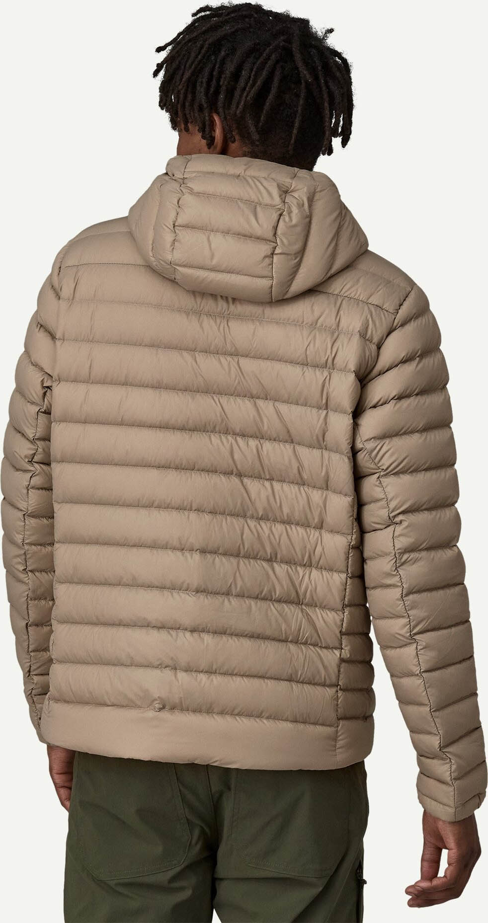 Down Sweater Hoody Herre Seabird Grey
