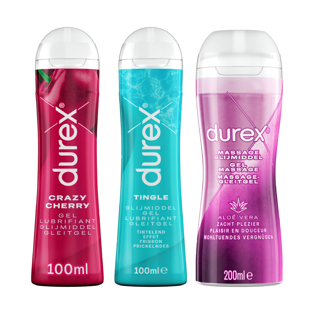 Durex Glijmiddel Massage Ylang Ylang & Tingle & Crazy Cherry Pakket