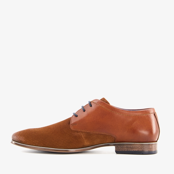 Bugatti leren heren veterschoenen cognac