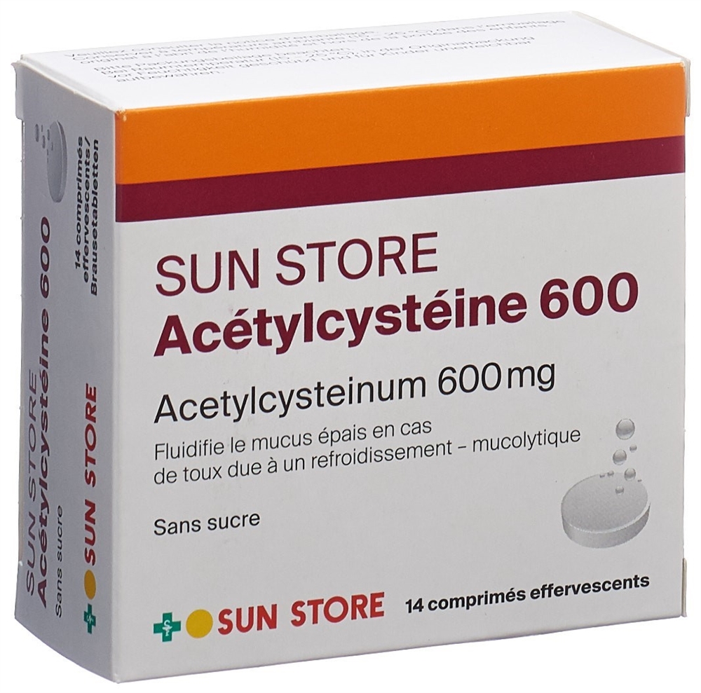 Sun Store Acetylcystein 600 mg<br>14 Stück, Dose, Brausetablette