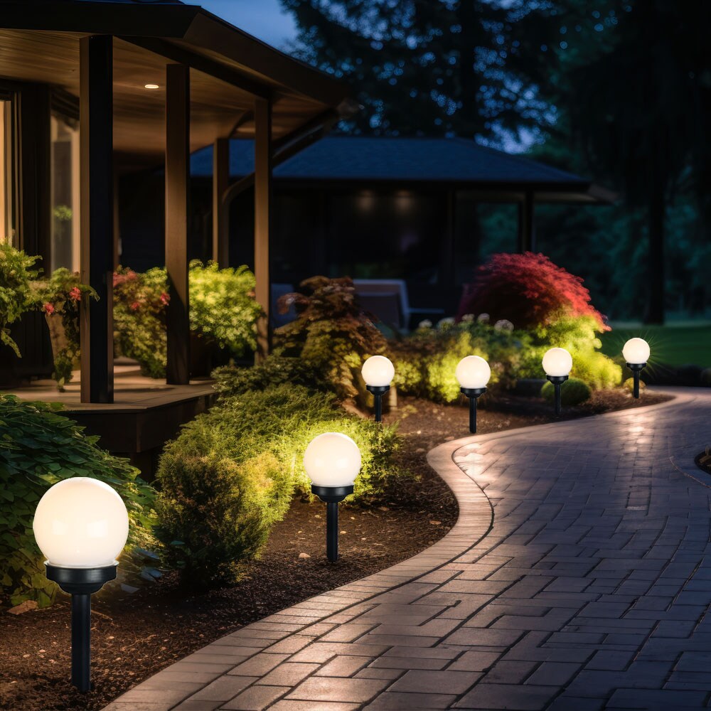4er Set LED Solarlampen im Kugel Design für den Außenbereich