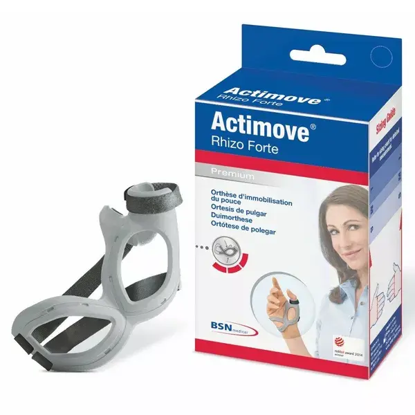 Órtese para polegar direito BSN Medical Actimove Rhizo Forte, cinza, tamanho M