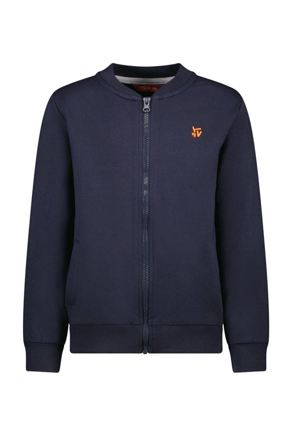 TYGO & vito sweatvest donkerblauw