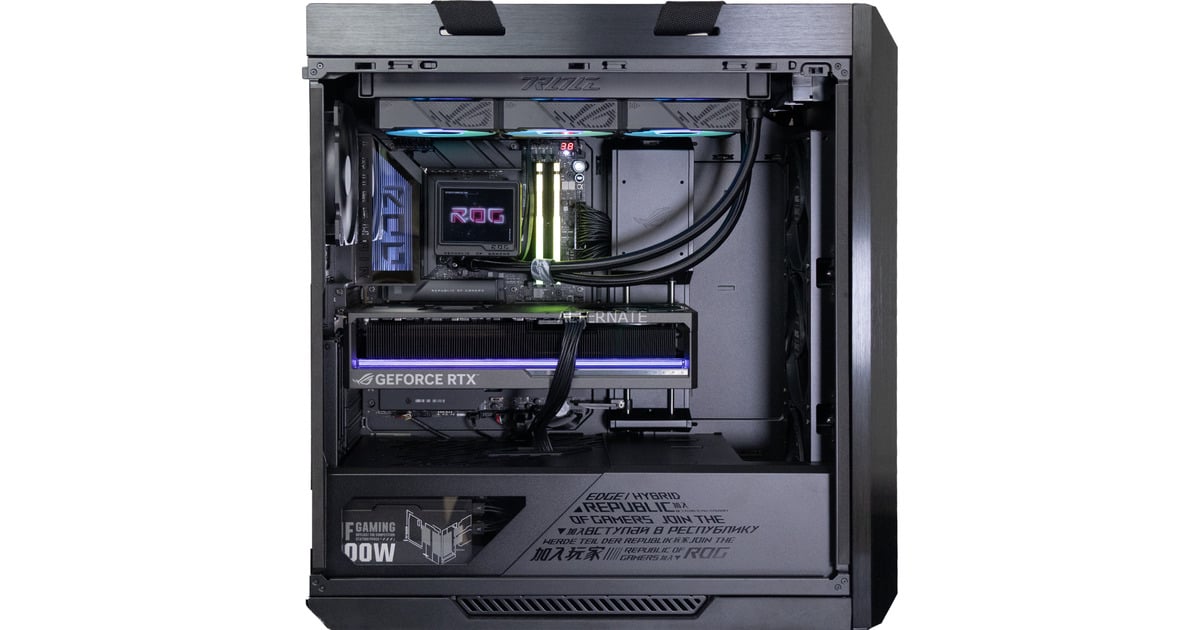 ALTERNATERyzen 9 - RTX 5090 Gaming pc Powered by ASUS  (Zwart | R9 9950X3D | RTX 5090 | 64 GB | 2 TB SSD + 2 TB SSD)