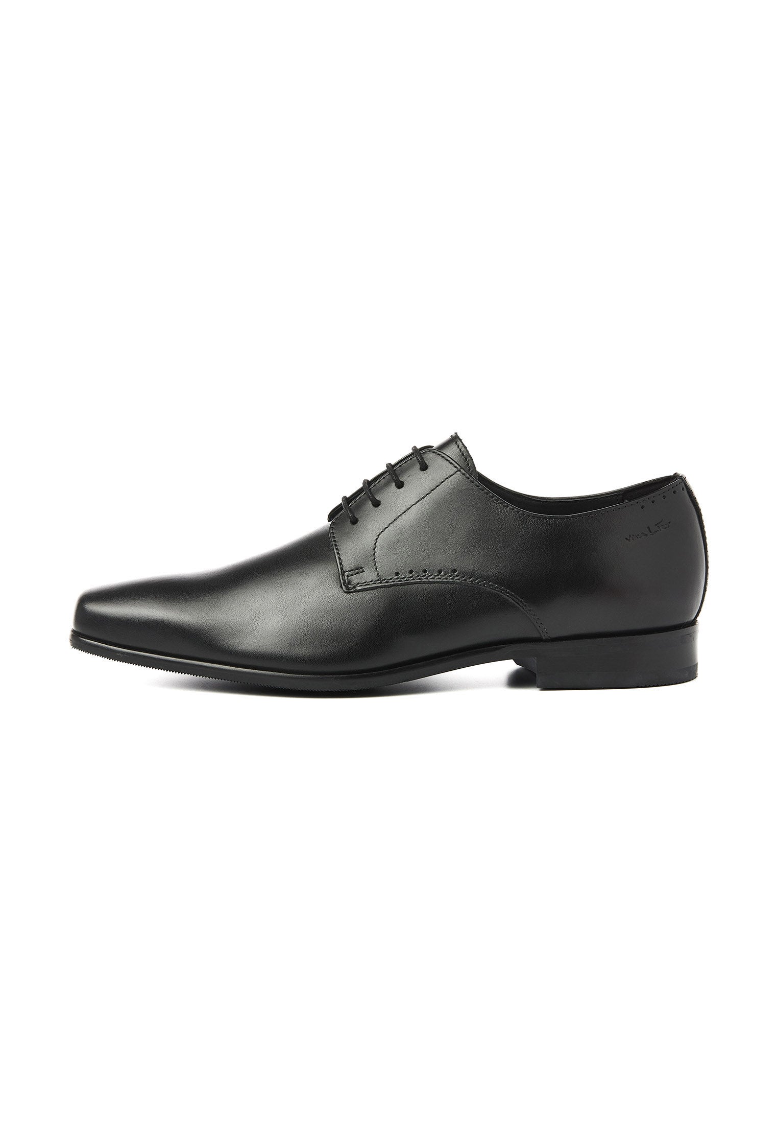 Zwart gladleren Santorini veterschoen