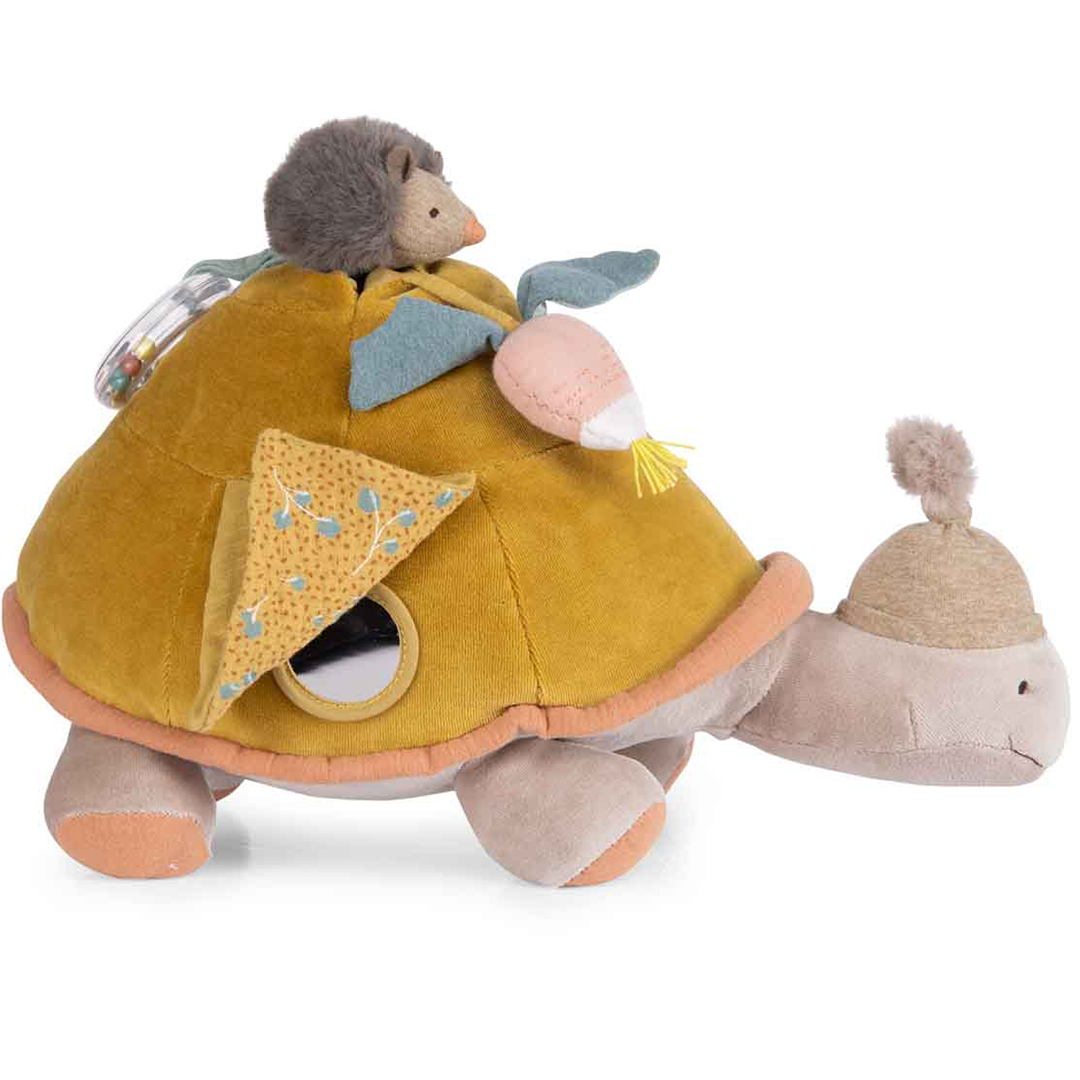 Moulin roty activiteitenknuffel zeeschildpad - 20 cm