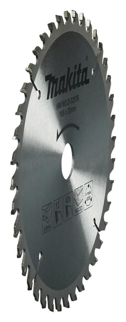 Makita Cirkelzaagblad voor Hout | Standaard | Ø 165mm Asgat 20mm 40T - D-52576
