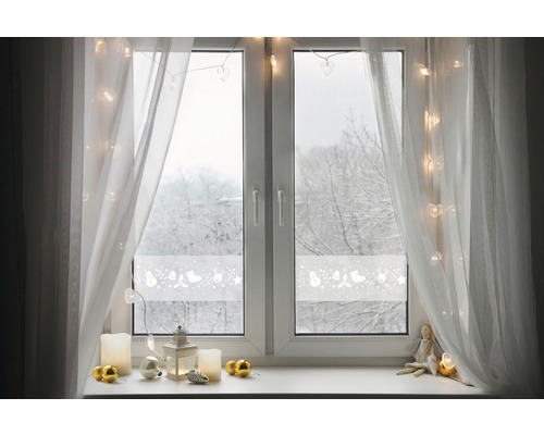 dc-fix® statische glasdecoratiefolie, Winter Borders, Winter Joy, 20x150 cm