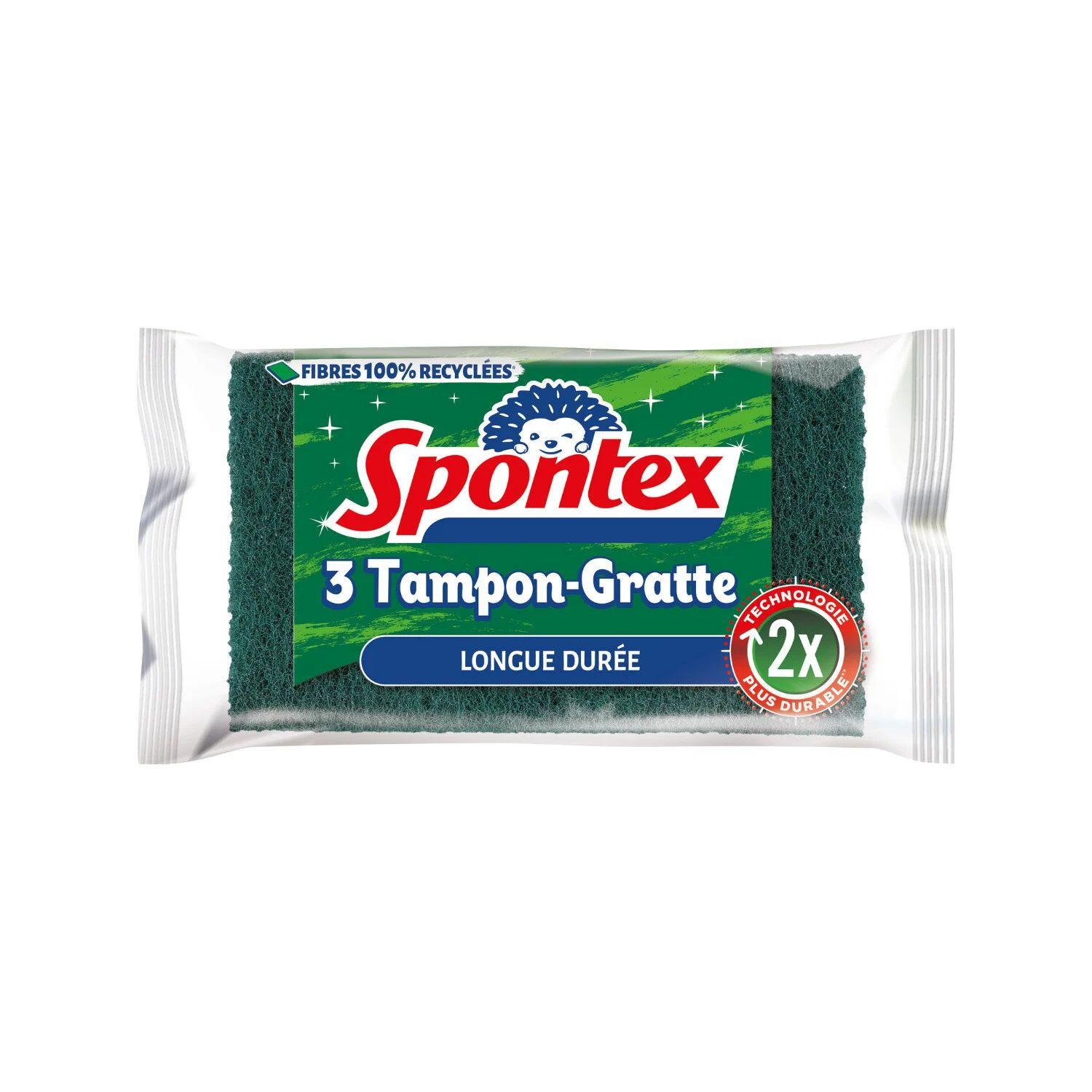 LOT 3 TAMPONS GRATTE LONGUE DUREE SPONTEX