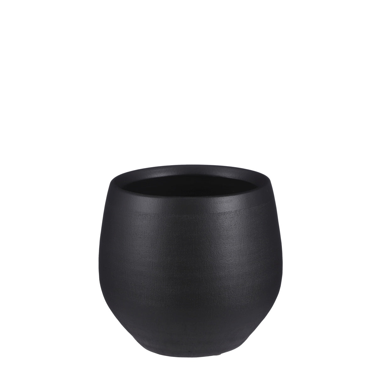 Mica decorations pot de fleur douro - 23x23x20 cm - terre cuite - noir