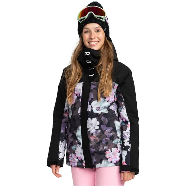 Veste de ski ROXY GALAXY SNJT TRUE BLACK BLURRY FLOWER