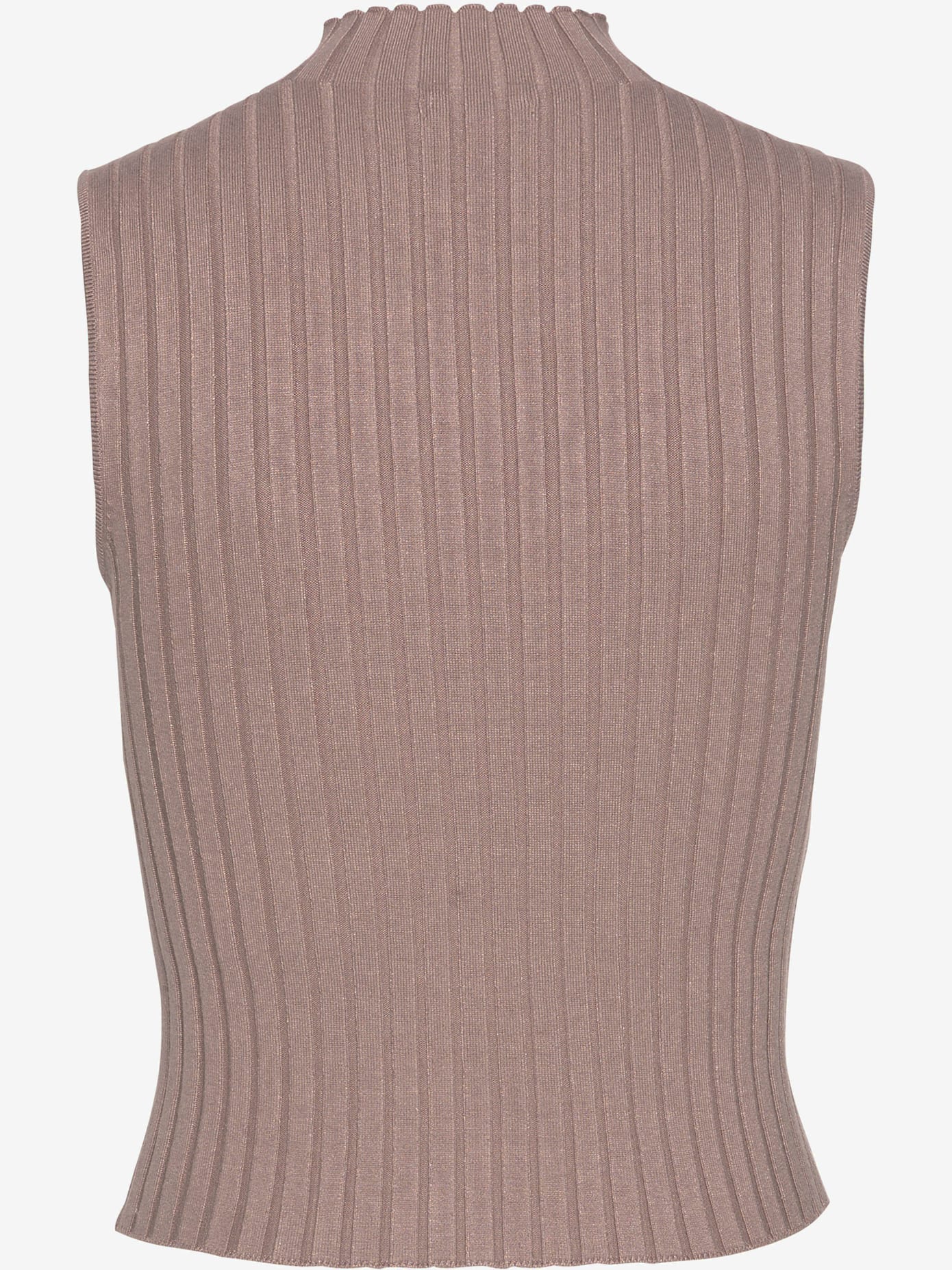 Débardeur en tricot encolure haute