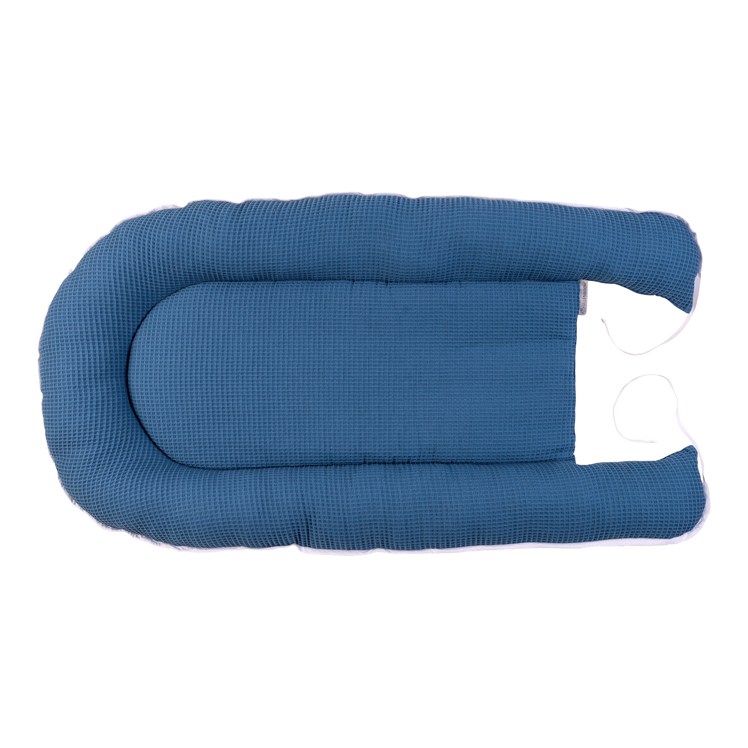Ullenboom Kuschelnest Waffelpiqué 55x95 cm blau / Wale