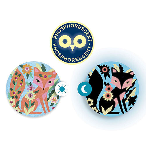 Djeco gekleurd zand glow in the dark - tuindieren