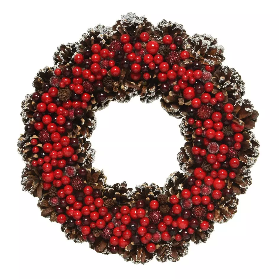 Couronne de Noël (D30 cm) Baie gourmande Rouge