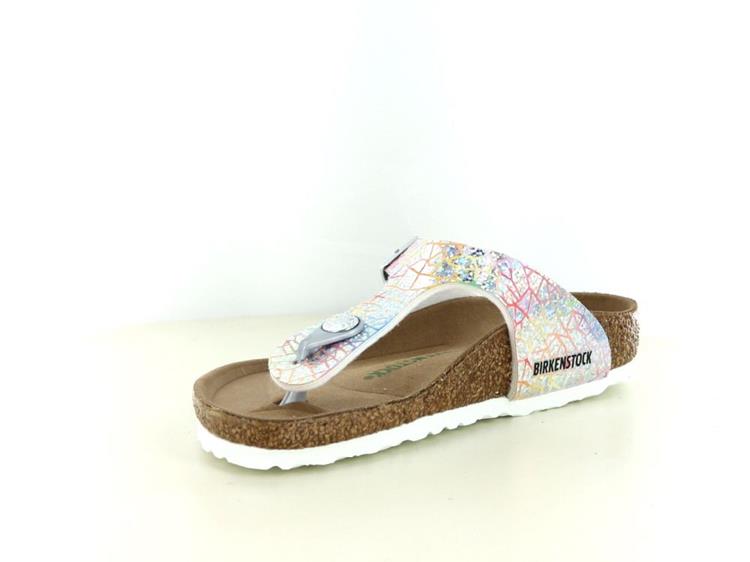 Birkenstock Gizeh Kids Flashy hologrom silver [1022193]