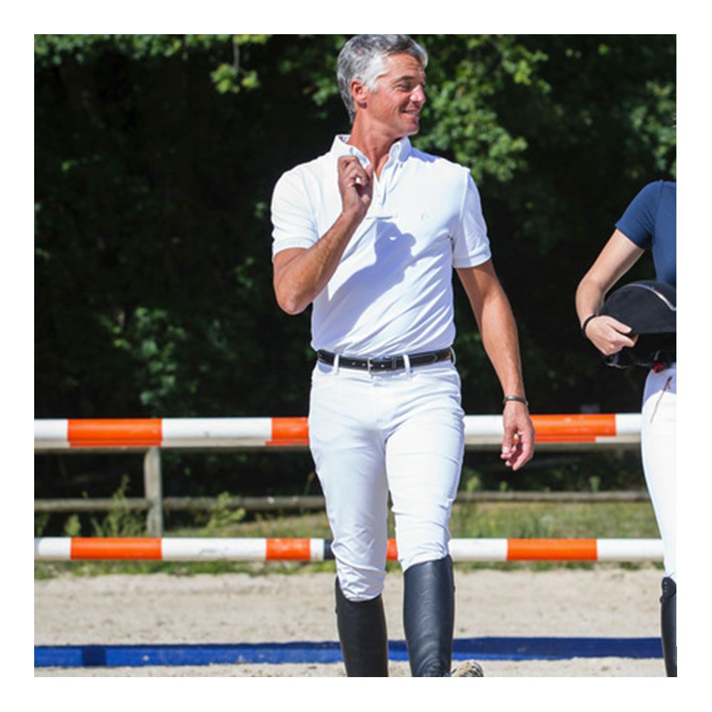 Equitheme WELLINGTON - Polo de concours Homme blanc