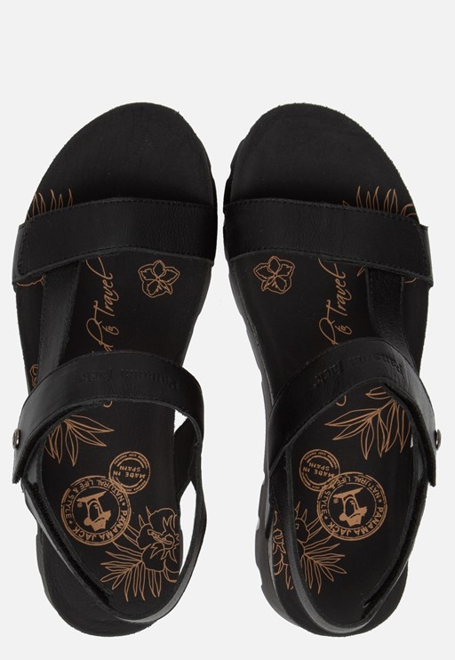 Panama Jack Selma B4 Sandalen zwart Leer