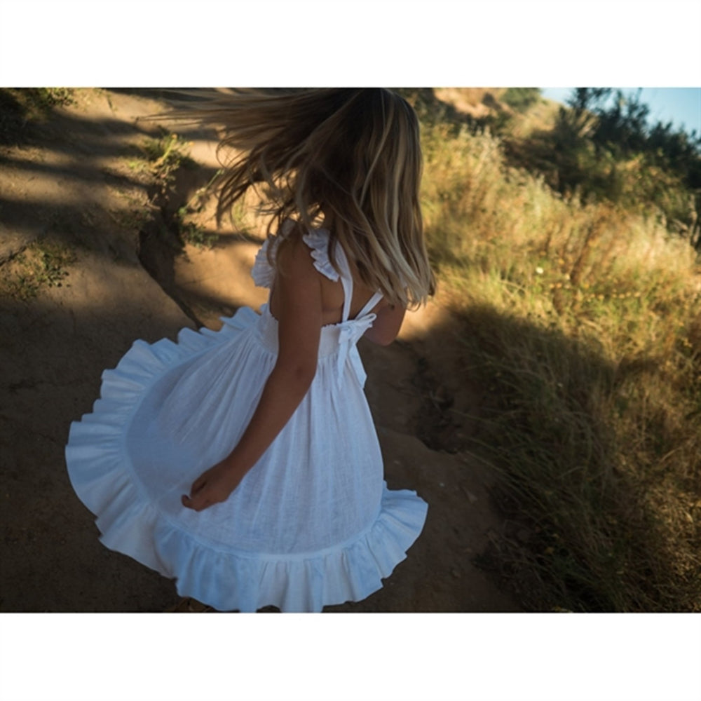 White Danita Frill Kjole - MarMar → Luksusbaby.dk