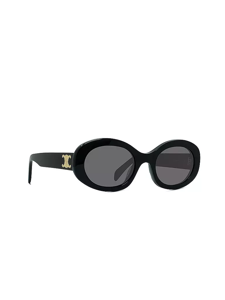 CELINE Triomphe schwarze runde Sonnenbrille schwarz